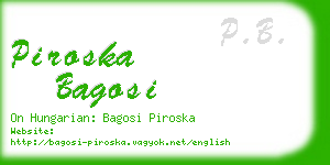 piroska bagosi business card
